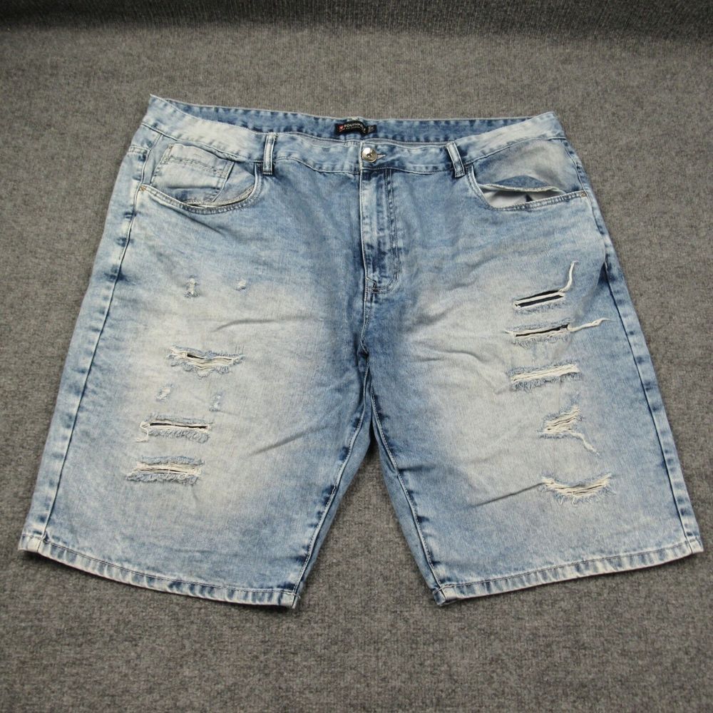 Southpole‎ Shorts Men 48x12 Distressed Jean Blue Baggy Hip Hop Skate Jorts Faded
